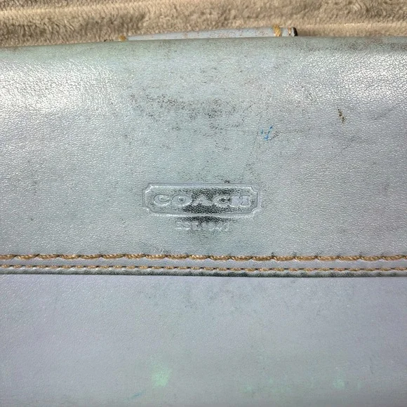 Coach light Blue Women's Turn Lock Wallet - Picture 4 of 6